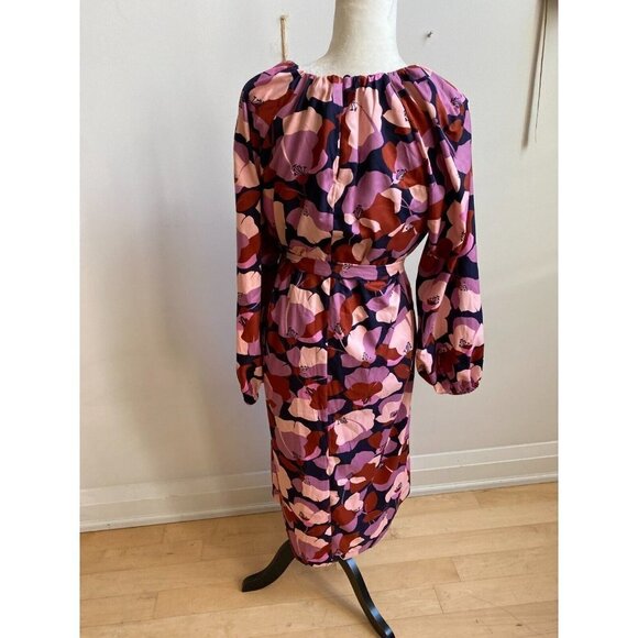 DONNA Morgan Women Floral Belted Dress BNWOT Sz 10 New - Picture 3 of 6